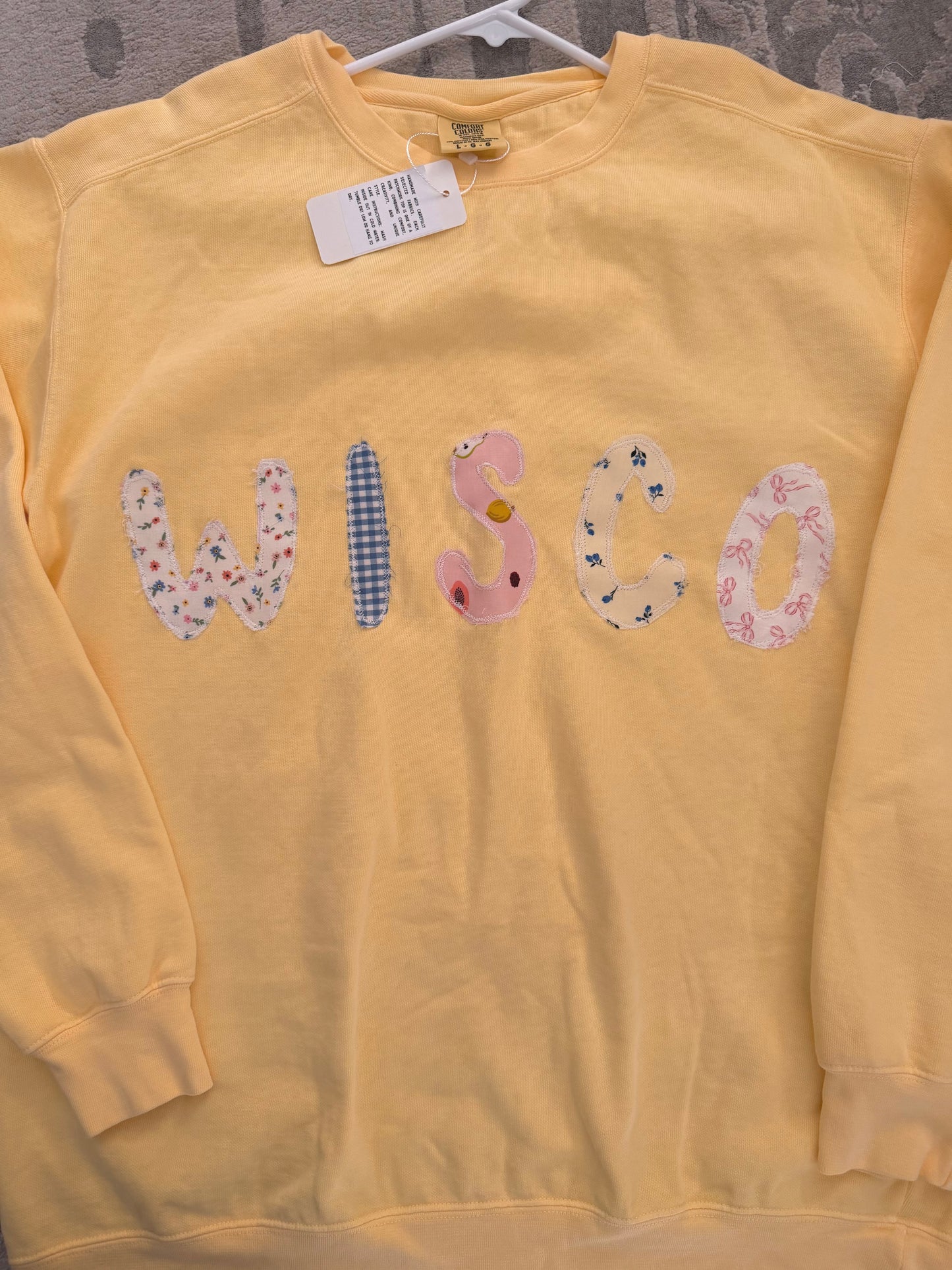 'Wisco' Patchwork Crewneck