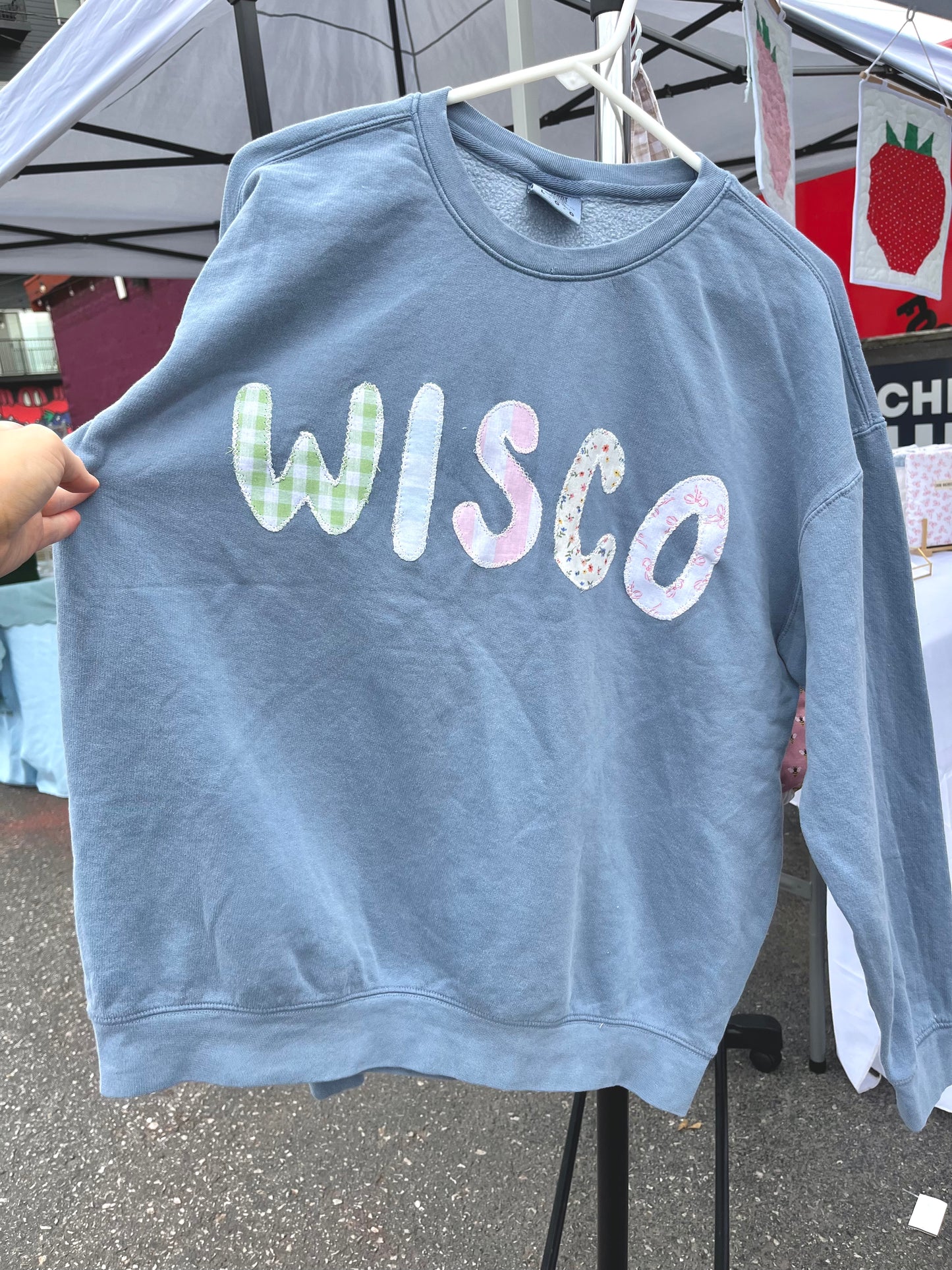 'Wisco' Patchwork Crewneck