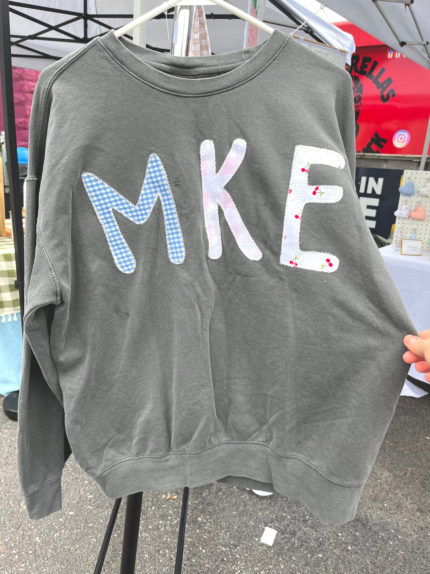 'MKE' Patchwork Crewneck