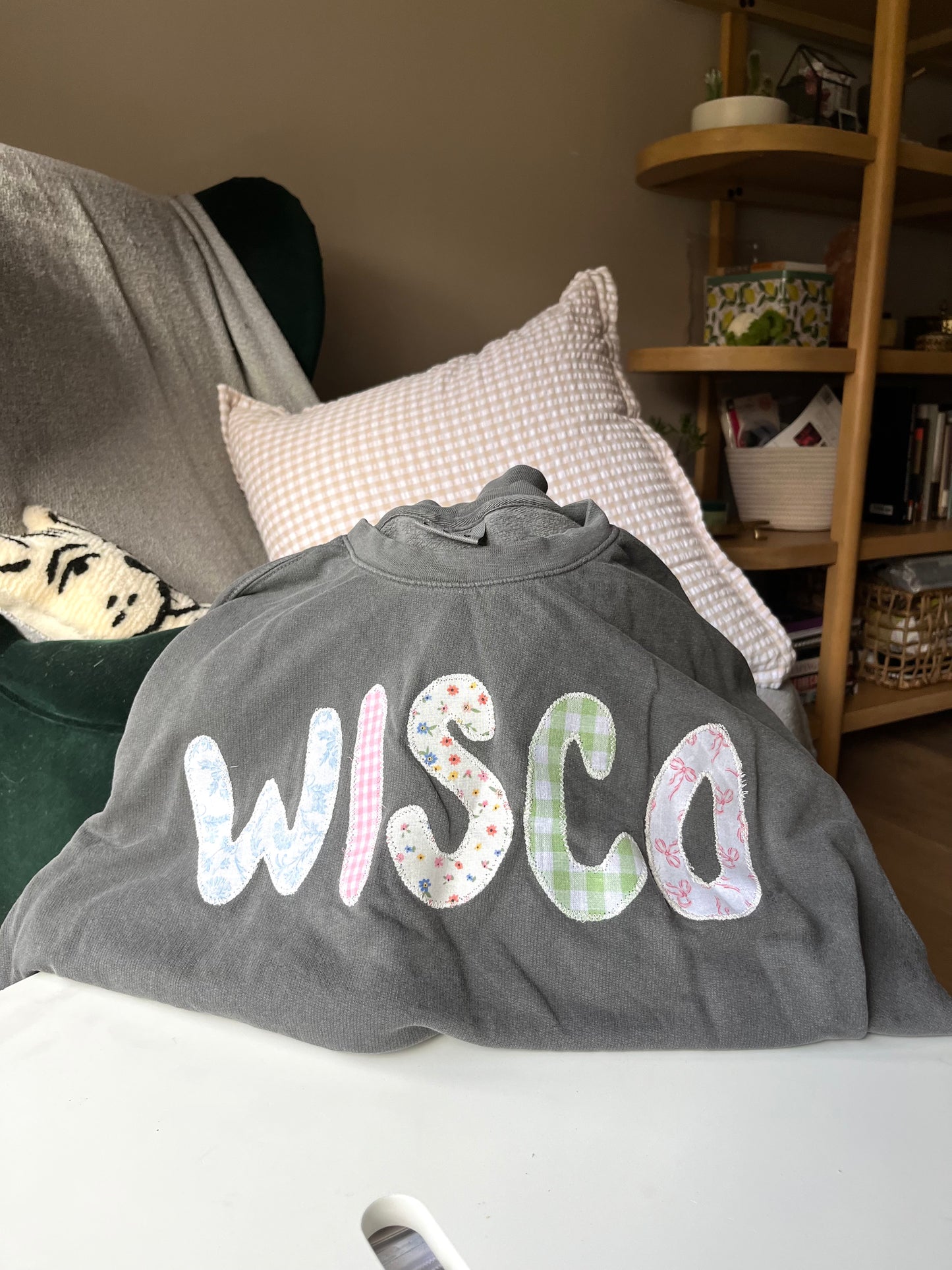 'Wisco' Patchwork Crewneck