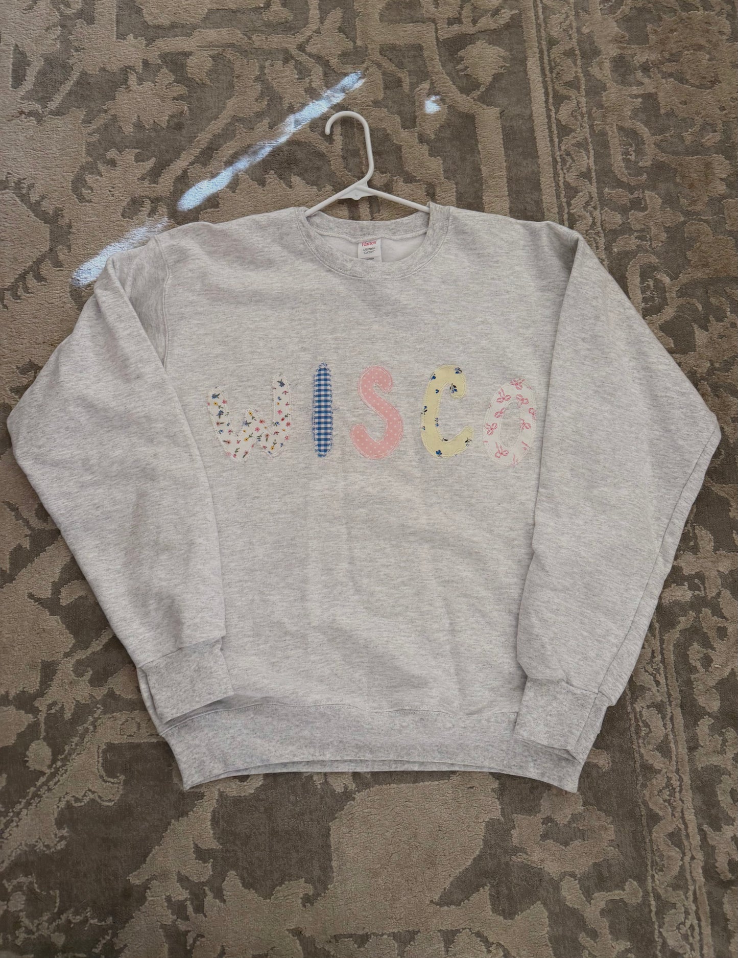 'Wisco' Patchwork Crewneck