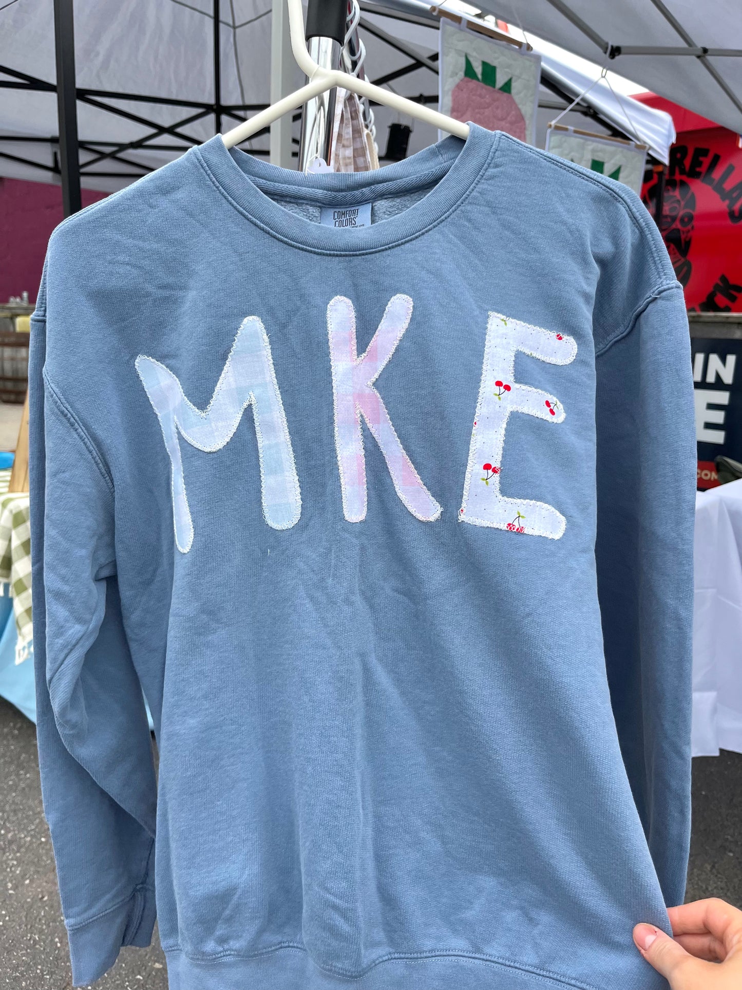 'MKE' Patchwork Crewneck