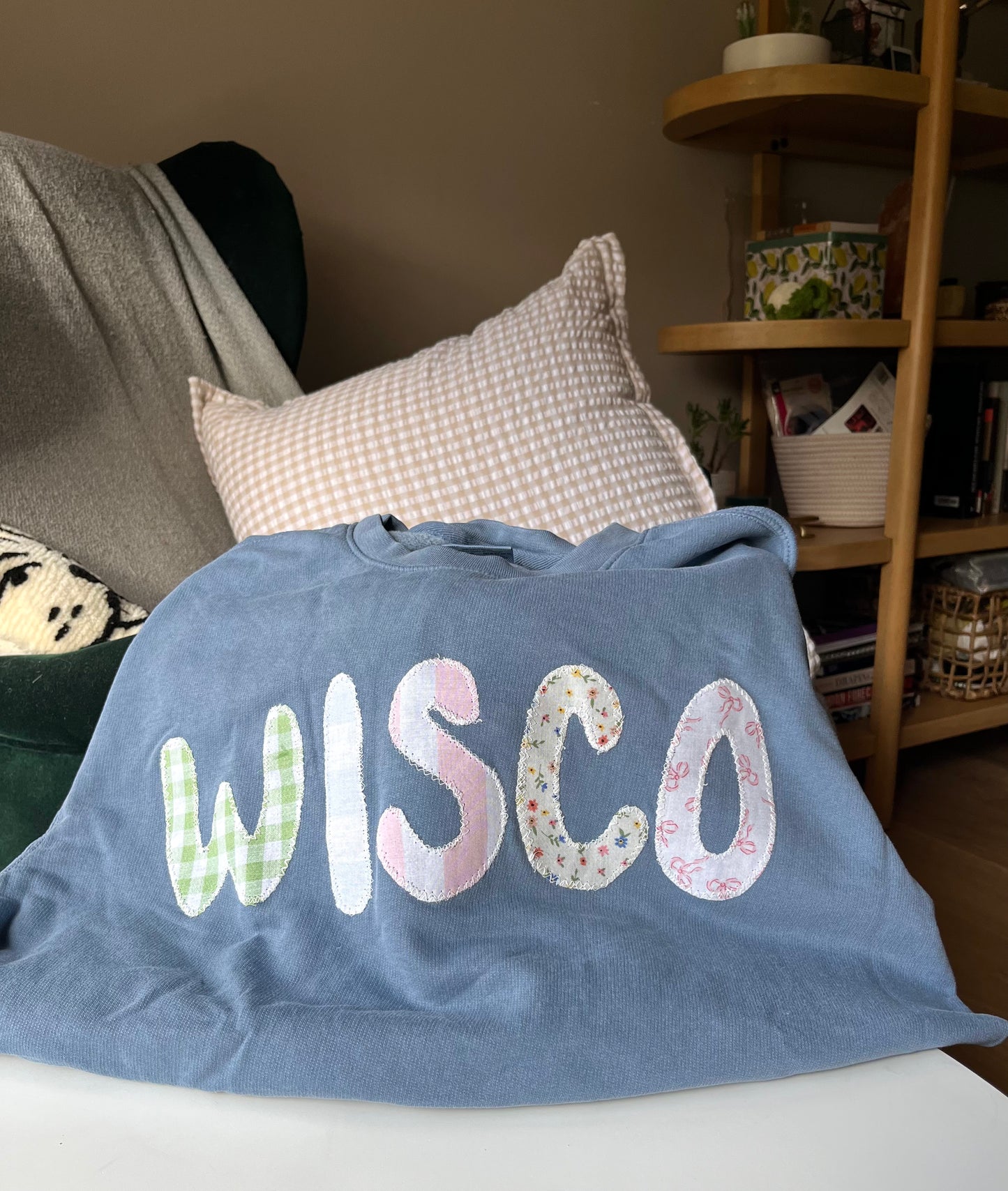 'Wisco' Patchwork Crewneck